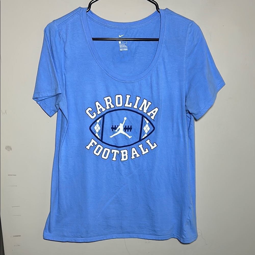 Nike university of North Carolina football Blue Short Sleeve Relaxed T-Shirt